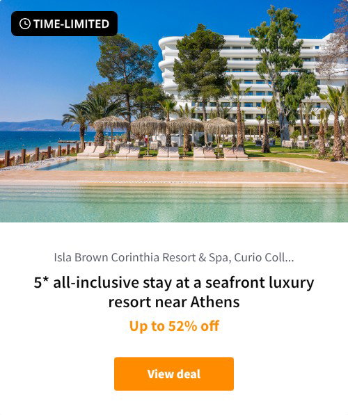 5* all-inclusive stay at a seafront luxury resort near Athens