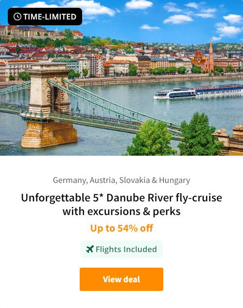 Unforgettable 5* Danube River fly-cruise with excursions &amp; perks