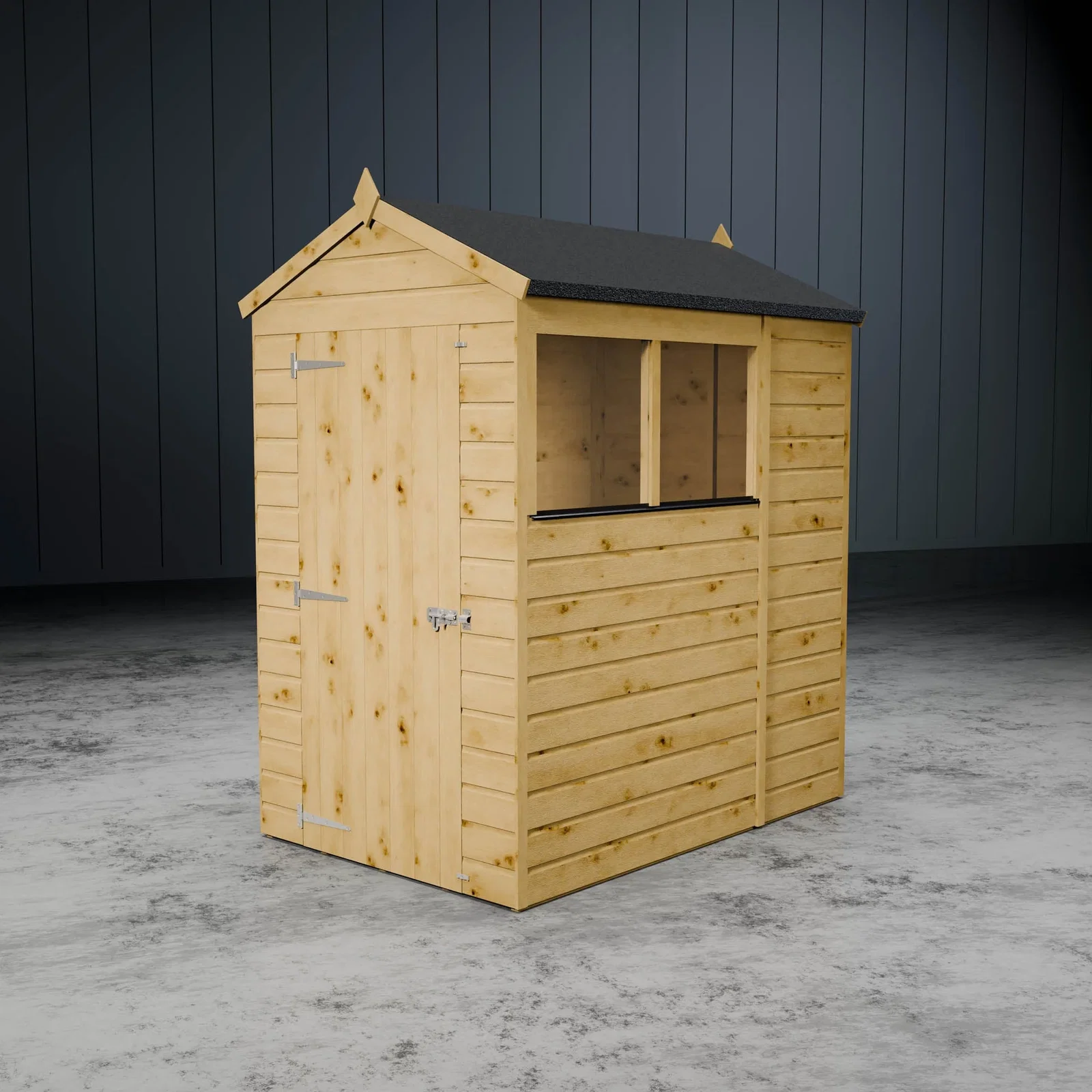 Image of Shiplap Apex Single Door Wooden Shed