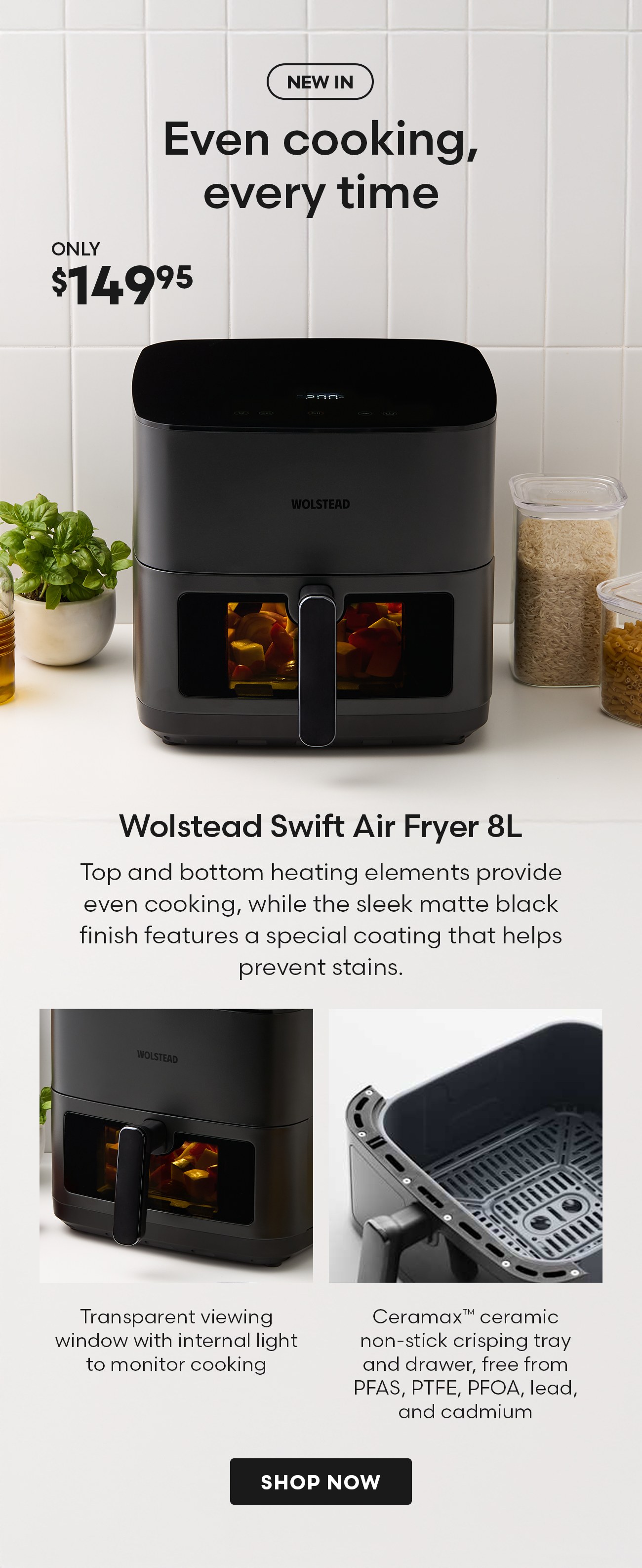 Wolstead Swift Air Fryer 8L