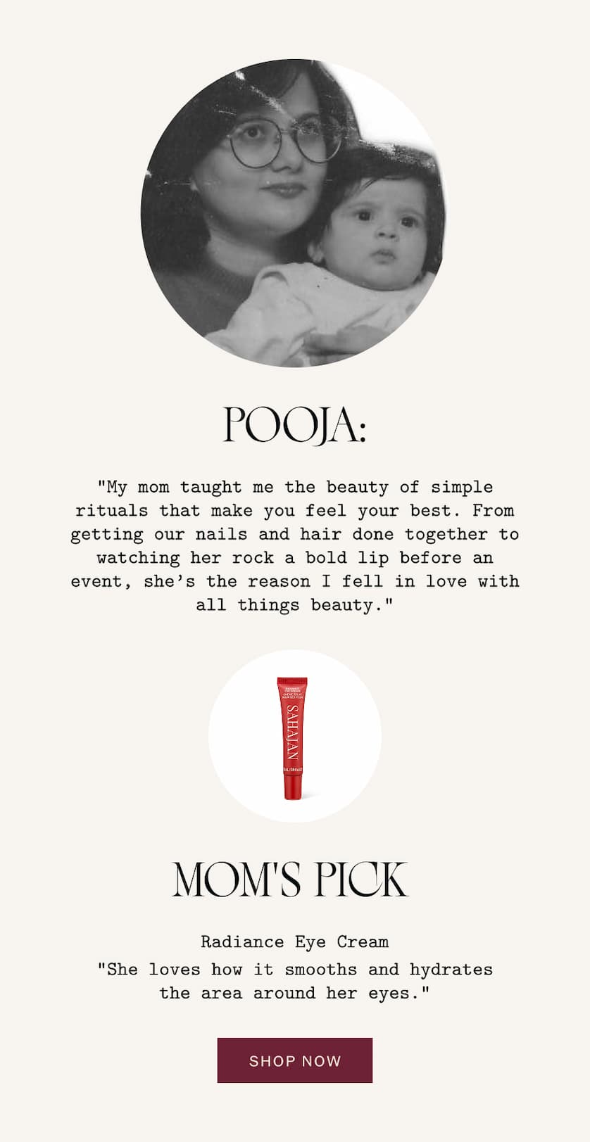 Pooja's Mom's Pick: Radiance Eye Cream