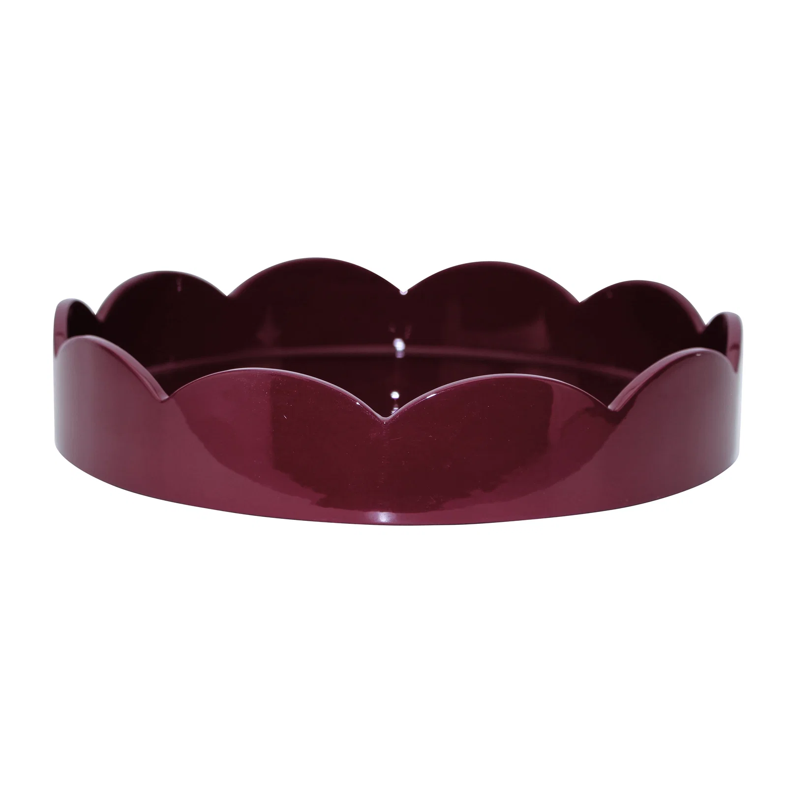Image of Cherry Small Round Scallop Tray
