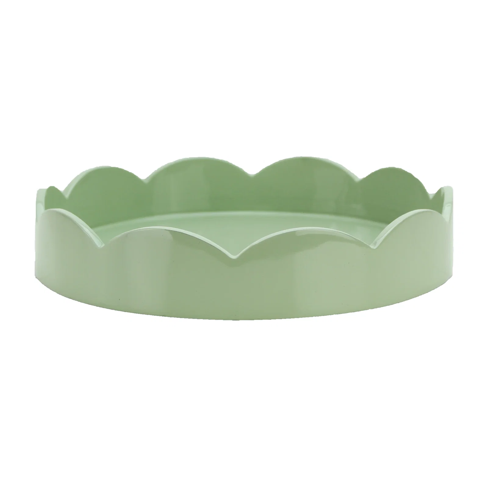 Image of Sage Green Small Round Scallop Tray