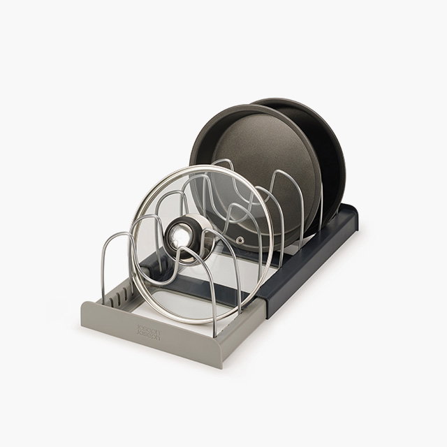 DrawerStore™ Grey Expanding Cookware Organiser