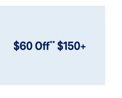 $60 off $150