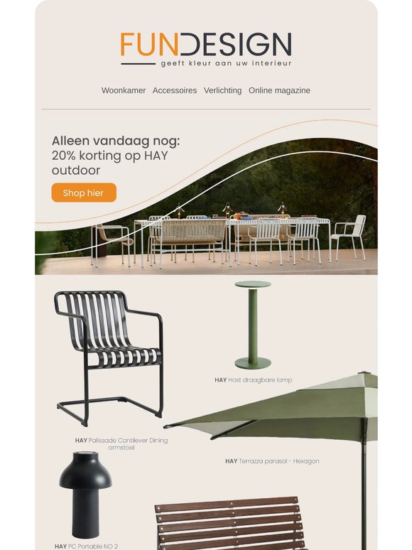 Laatste kans! 20% korting op HAY outdoor 🪴