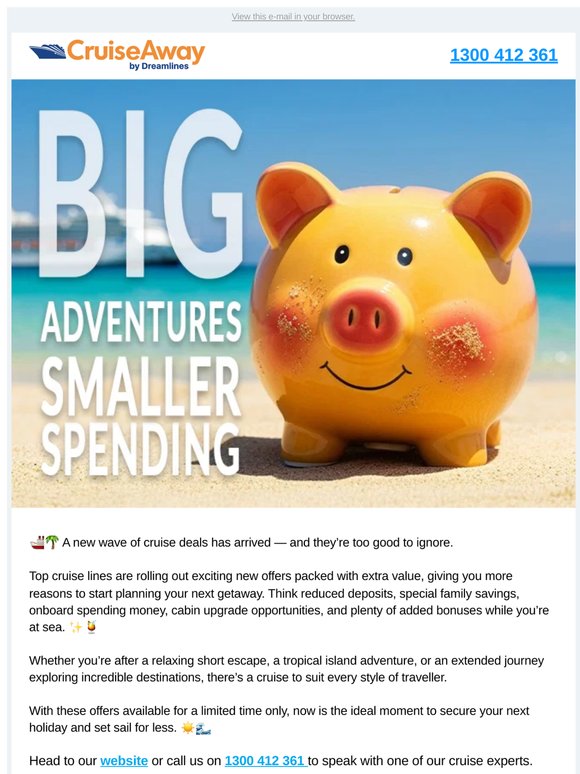 Sail Bigger, Save More 🚢✨