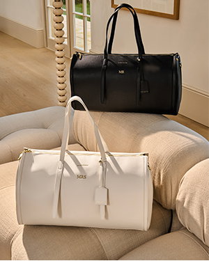 Fold-Out Garment Weekend Bag in Off White