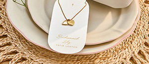 'Bridesmaid' Waterproof Gold Bridal Charm Necklace
