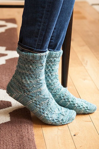 Image of Snowflakes Socks Pattern