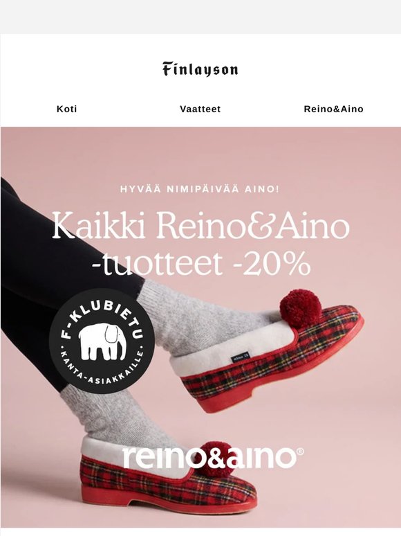 Aino-tossut -20% ☀️ vielä tänään!
