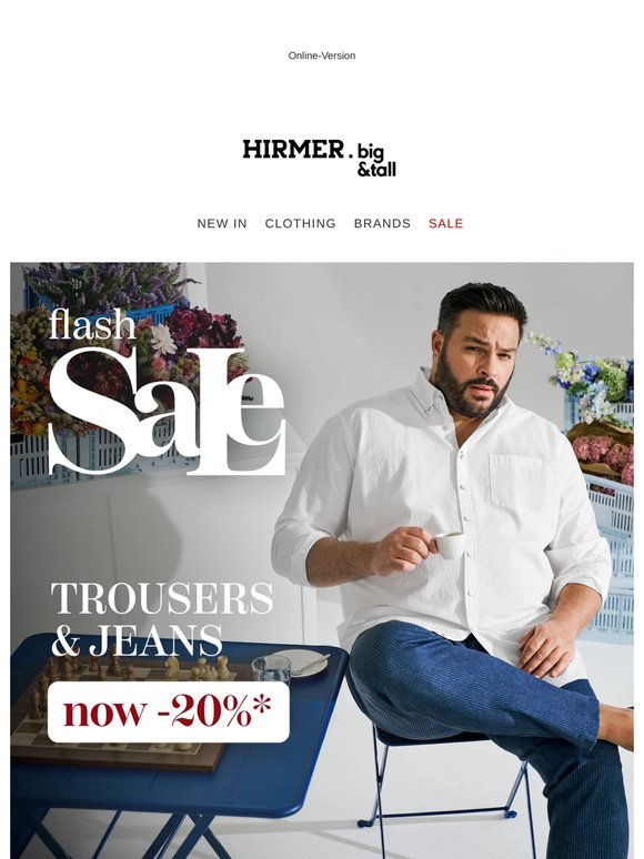 Last Chance: -20% Off Trousers & Jeans