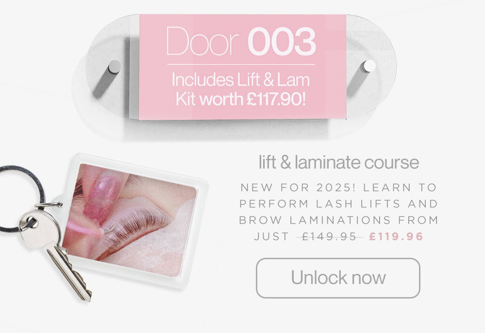 Door 3 - lash lift and brow lamination course