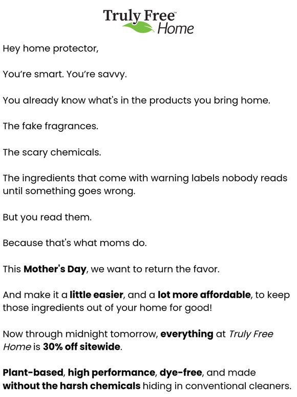 Just For Mom. 30% Off Everything!
