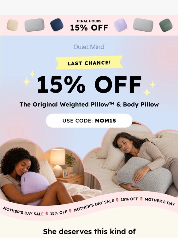⏰ Ends Today: 15% Off Weighted Comfort