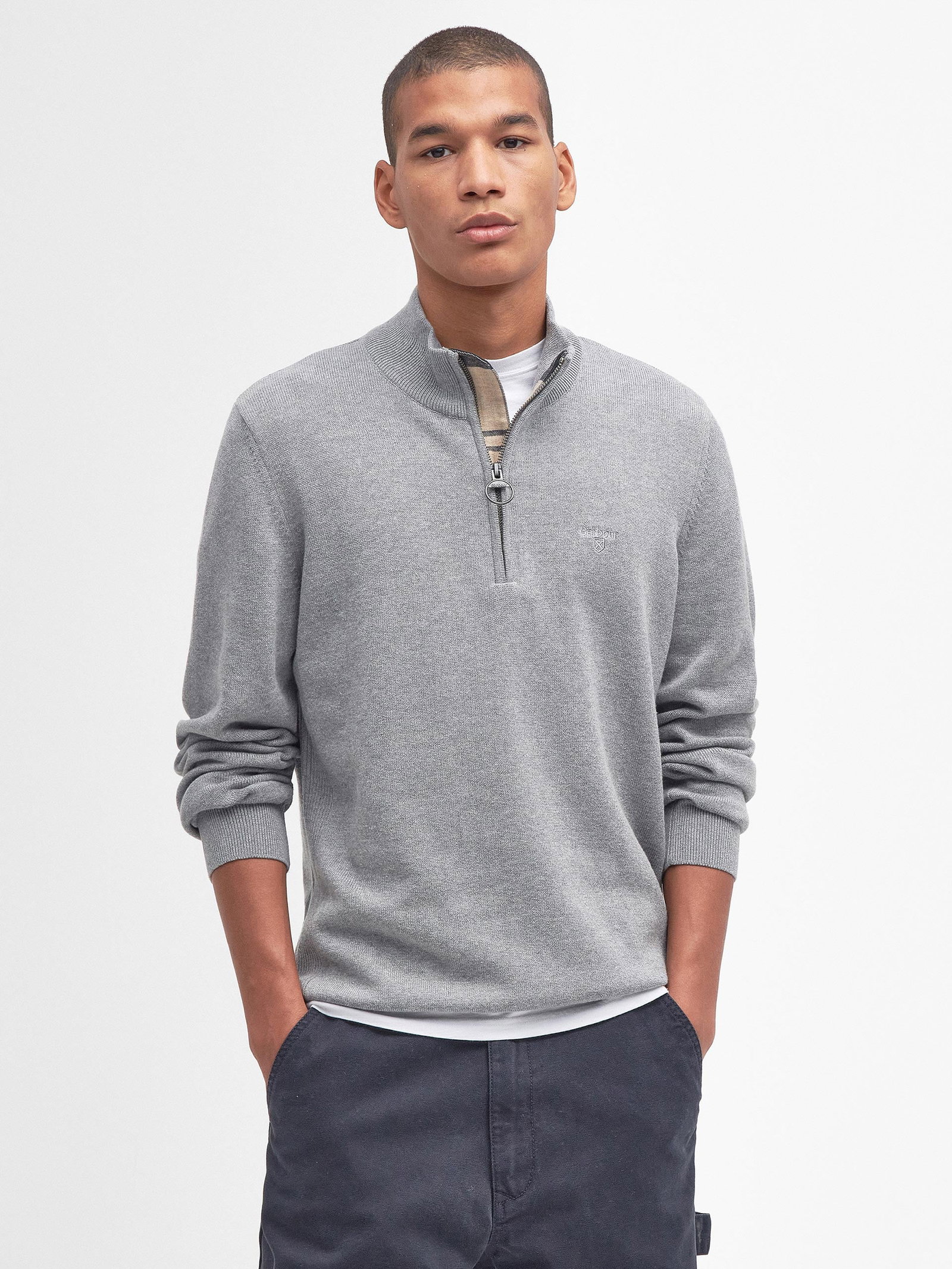 Image of Cotton Half Zip Jumper