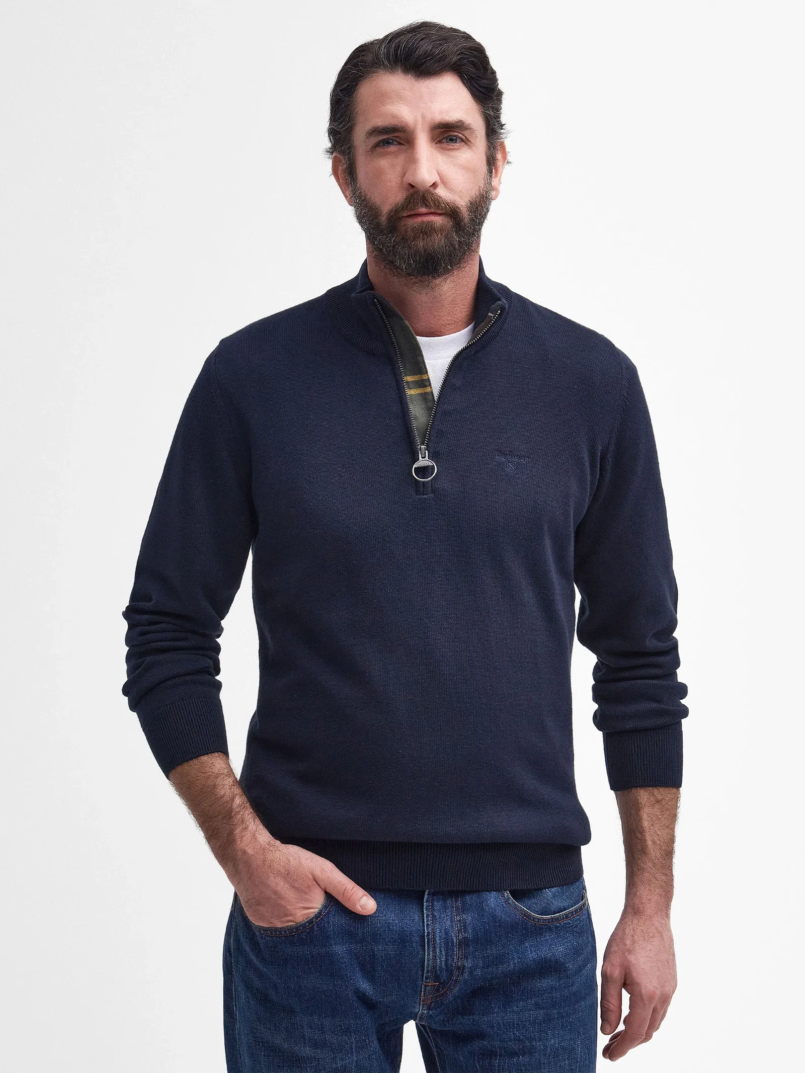 Image of Cotton Half Zip Jumper