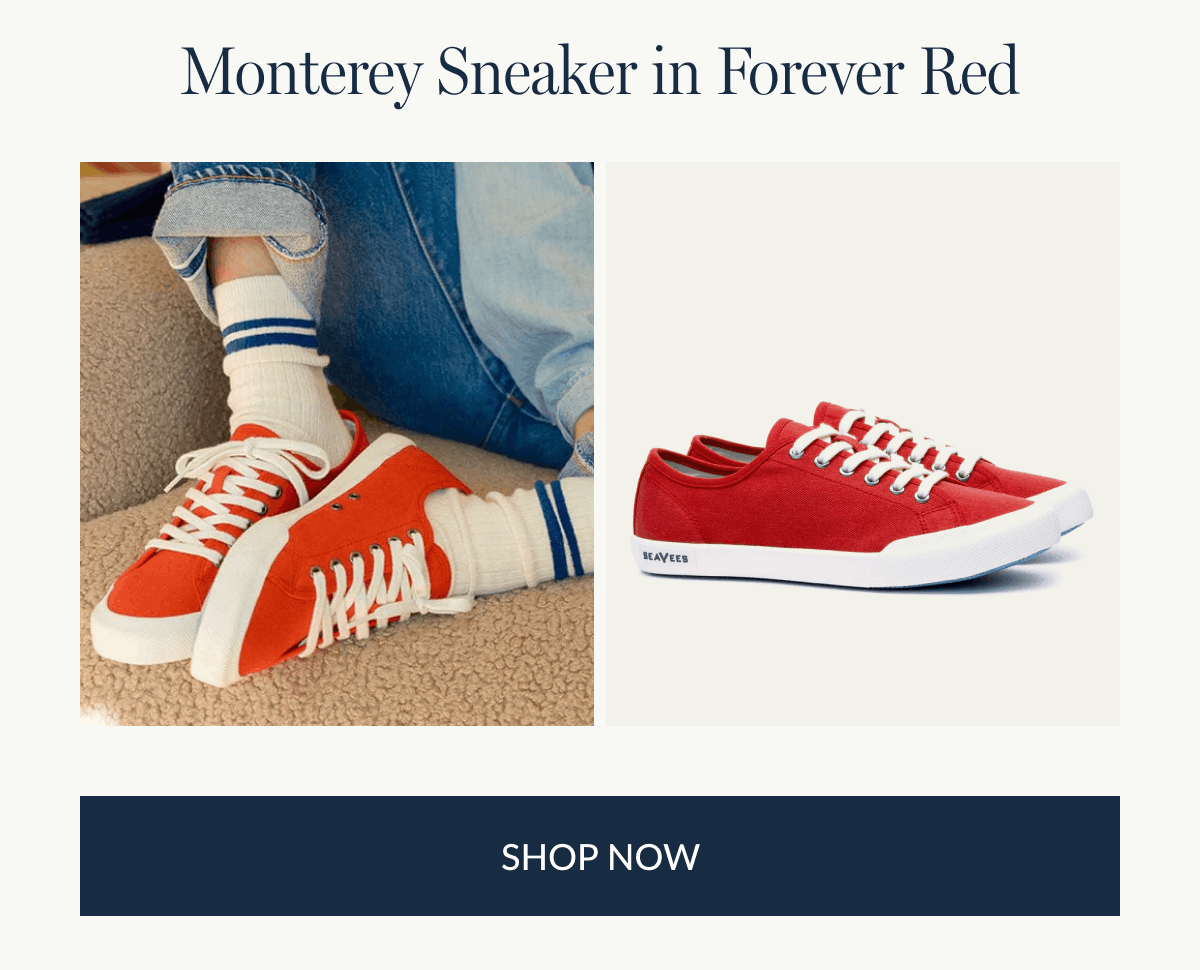 Monterey Sneaker in Forever Red