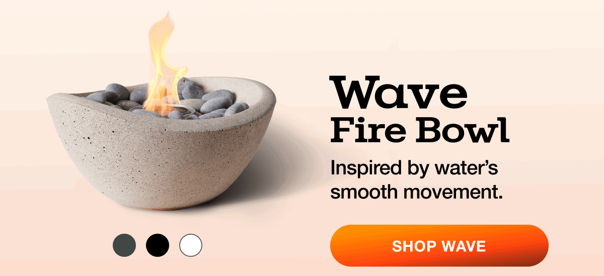 Wave Tabletop Fire Bowl