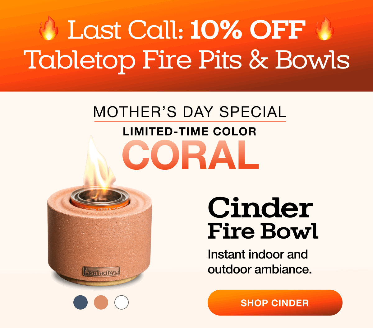 Cinder Tabletop Bowl