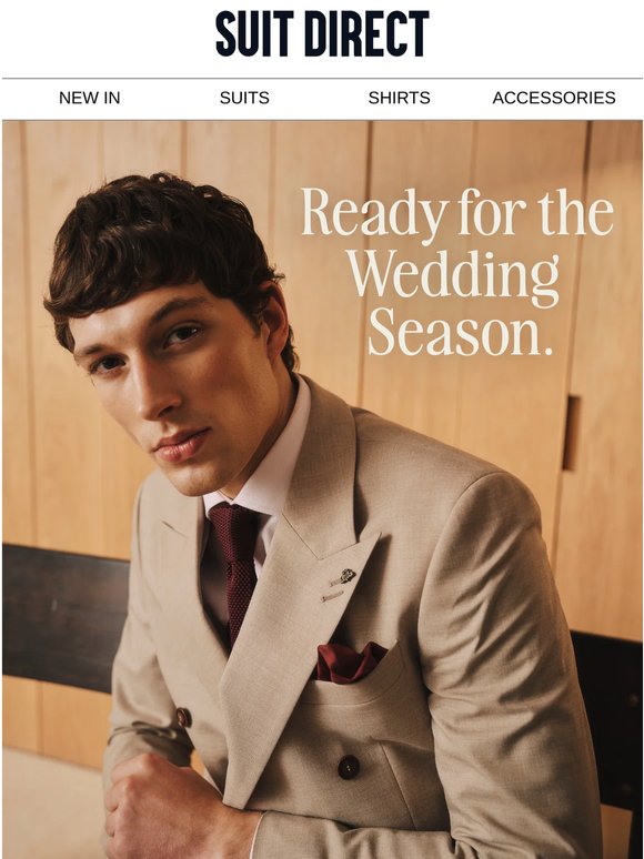 Get suit ready for wedding season.