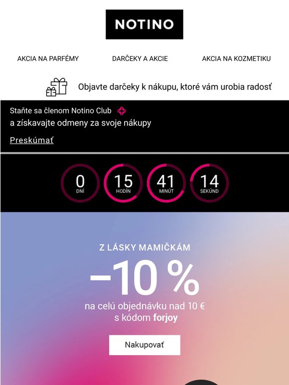 Dnes oslavujú maminky! Až – 10 % na všetko