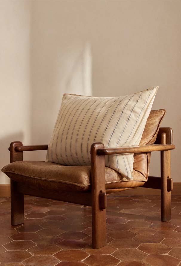 Maxi coussin rayure nomade