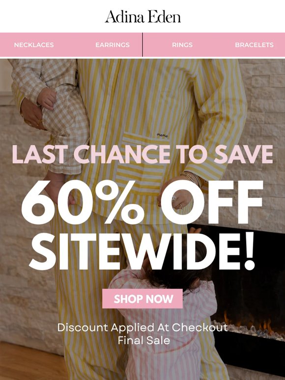 LAST CALL: 60% OFF EVERYTHING ⚡