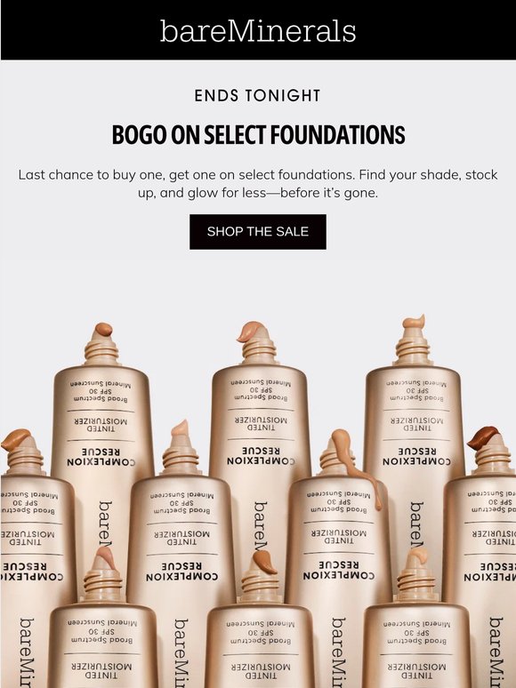 Ends Tonight: BOGO on Select Foundations