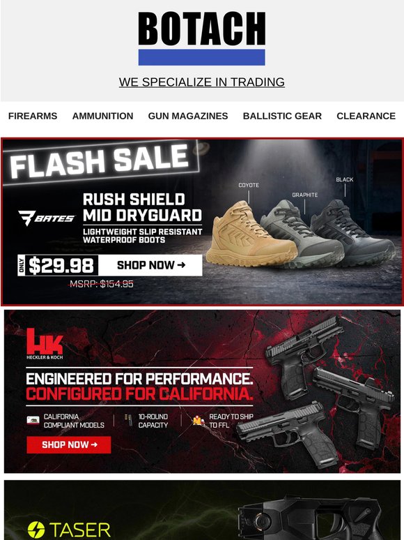 🚨FLASH SALE: Bates Rush Shield Boots $29.98