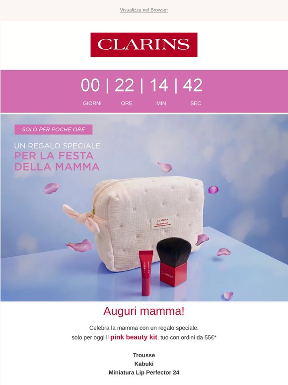 Auguri mamma! 📢 SOLO PER POCHE ORE pink beauty kit in regalo!
