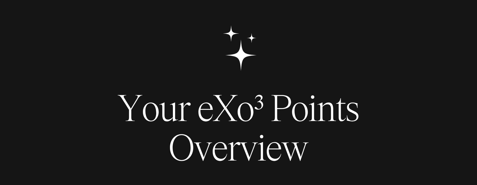 Your eXo³ Points Overview