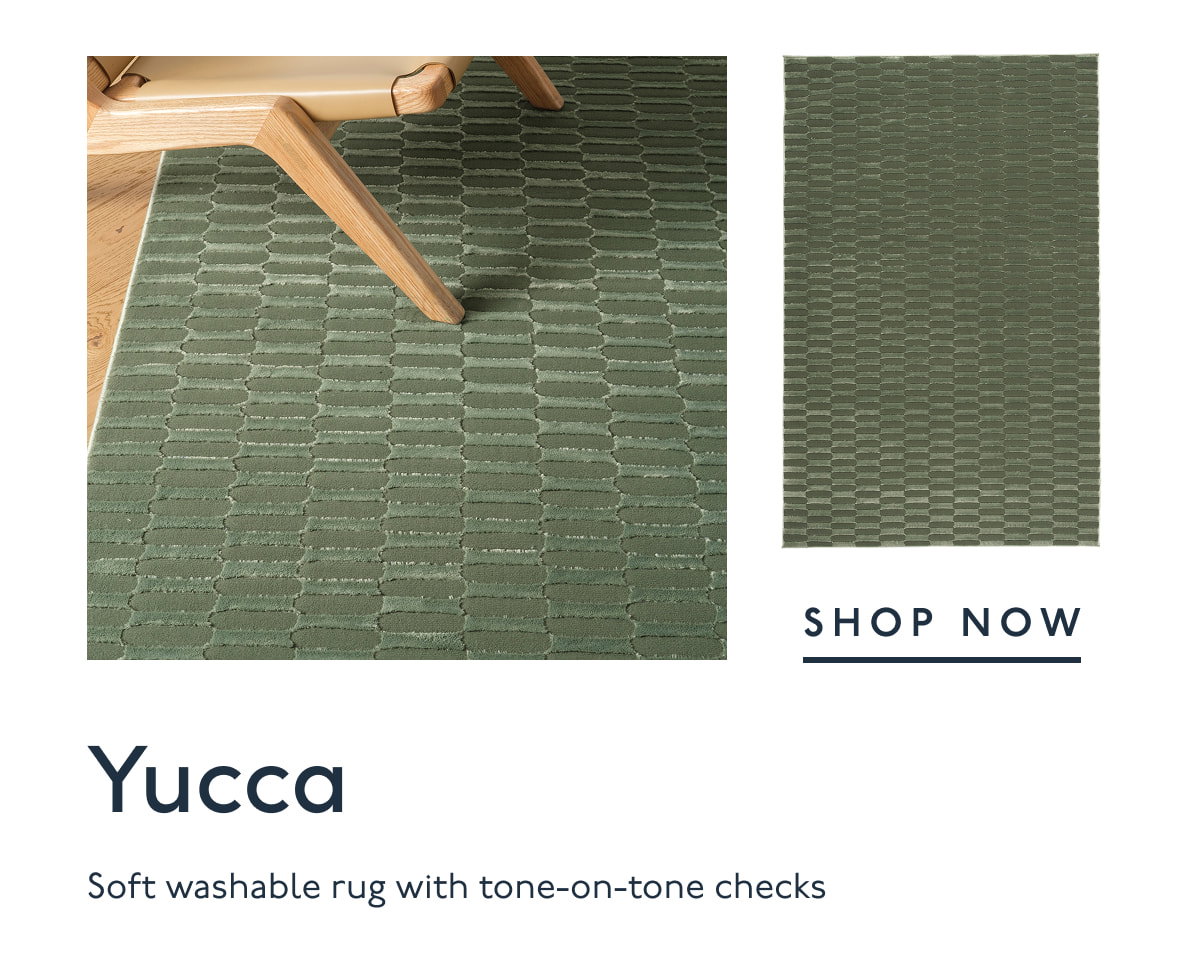 Yucca | Soft washable rug with tone-on-tone checks | SHOP NOW 