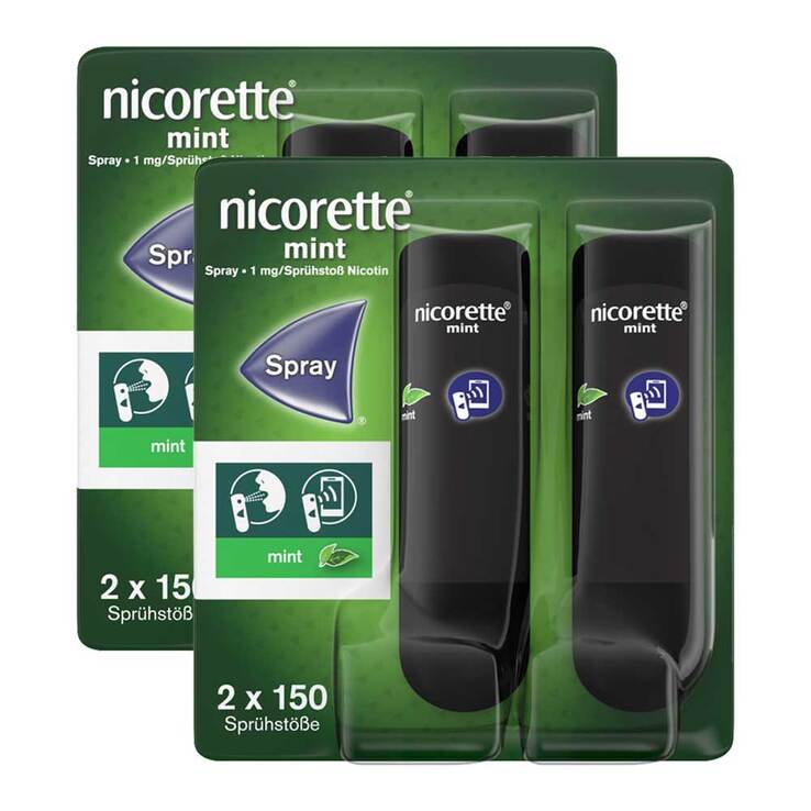 nicorette Mint Spray mit 1 mg Nikotin pro Sprühstoß⁵