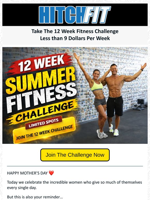 Happy Mothers Days - The Fitness Challenge Is Here For YOU
