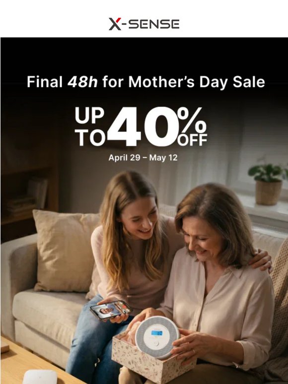 ⏰Last Chance for Mother’s Day Savings – Up to 40% Off❤️