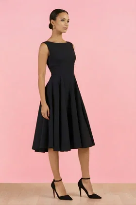 Hepburn Sleeveless Swing Dress