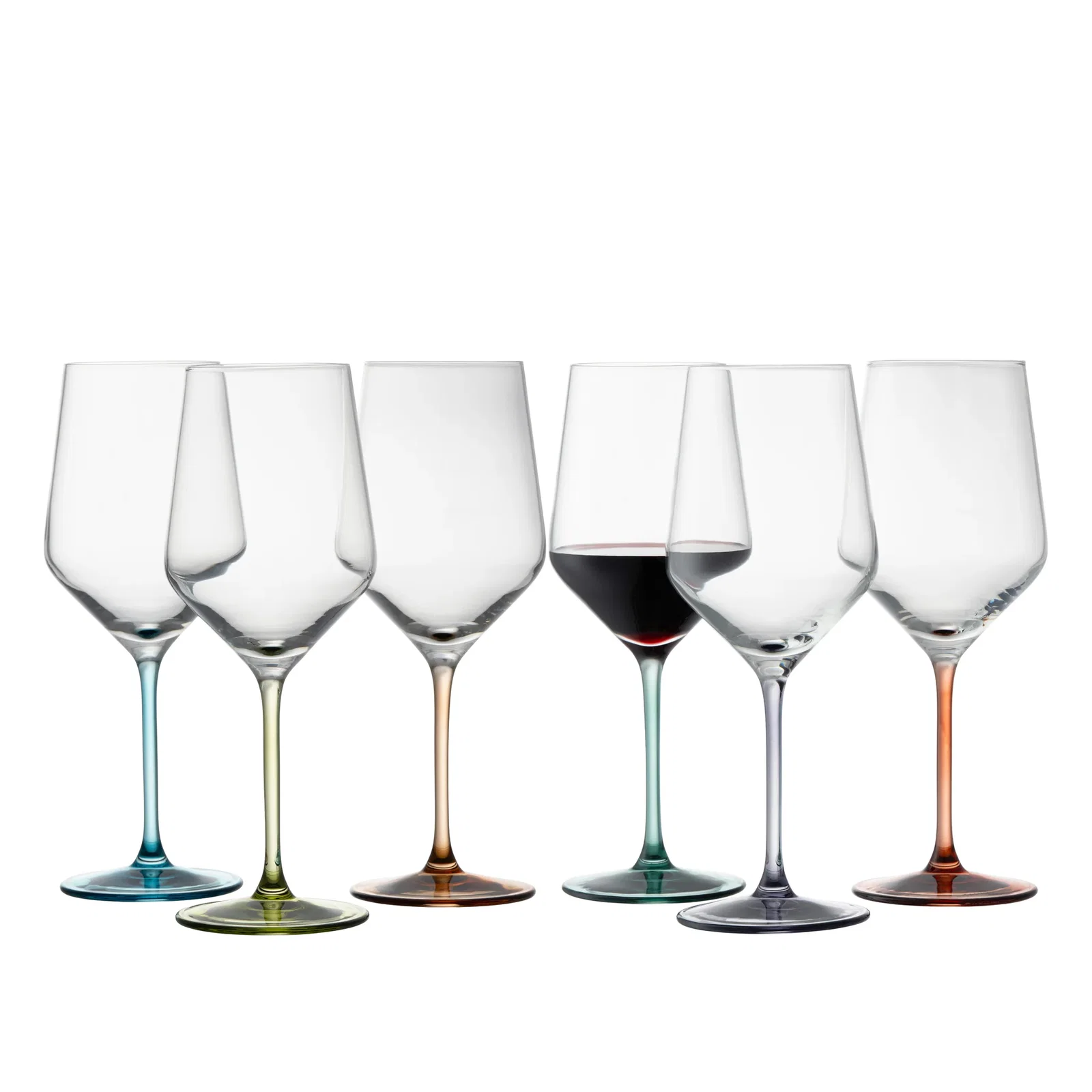 Image of Galway Crystal Chroma Wine Party Pack Set of 6