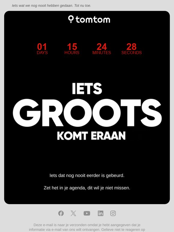 Er komt iets nieuws aan…