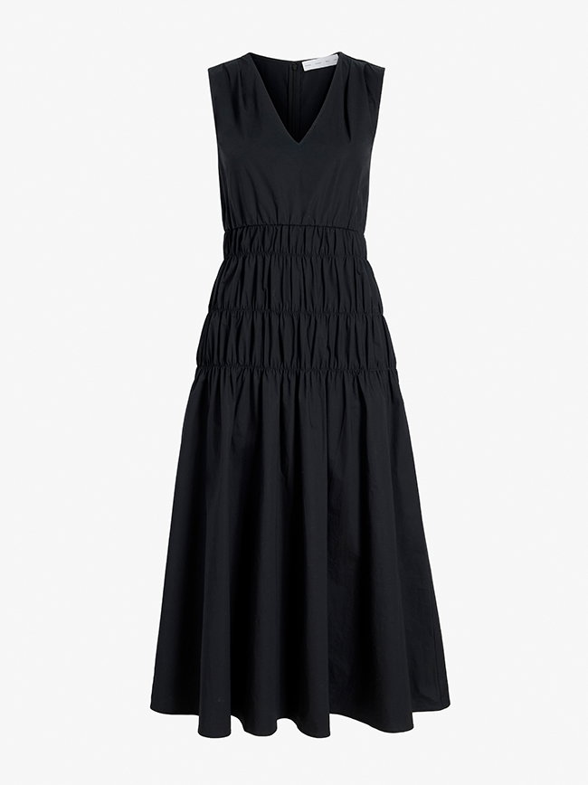 Loren Dress in Poplin in black