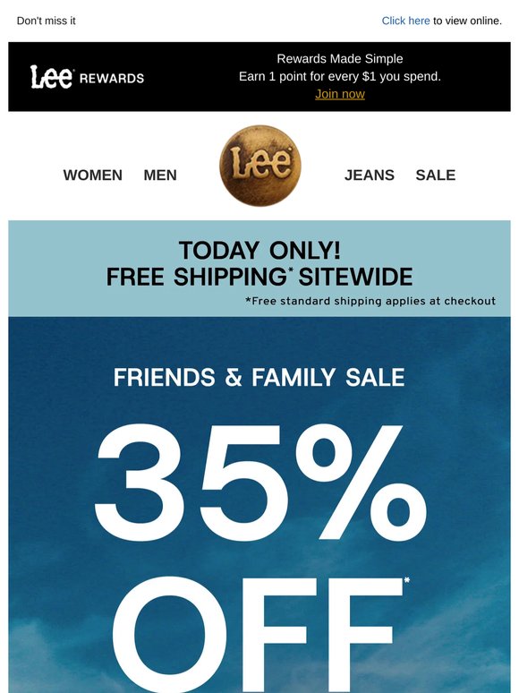Ends tonight: free shipping + 35% off