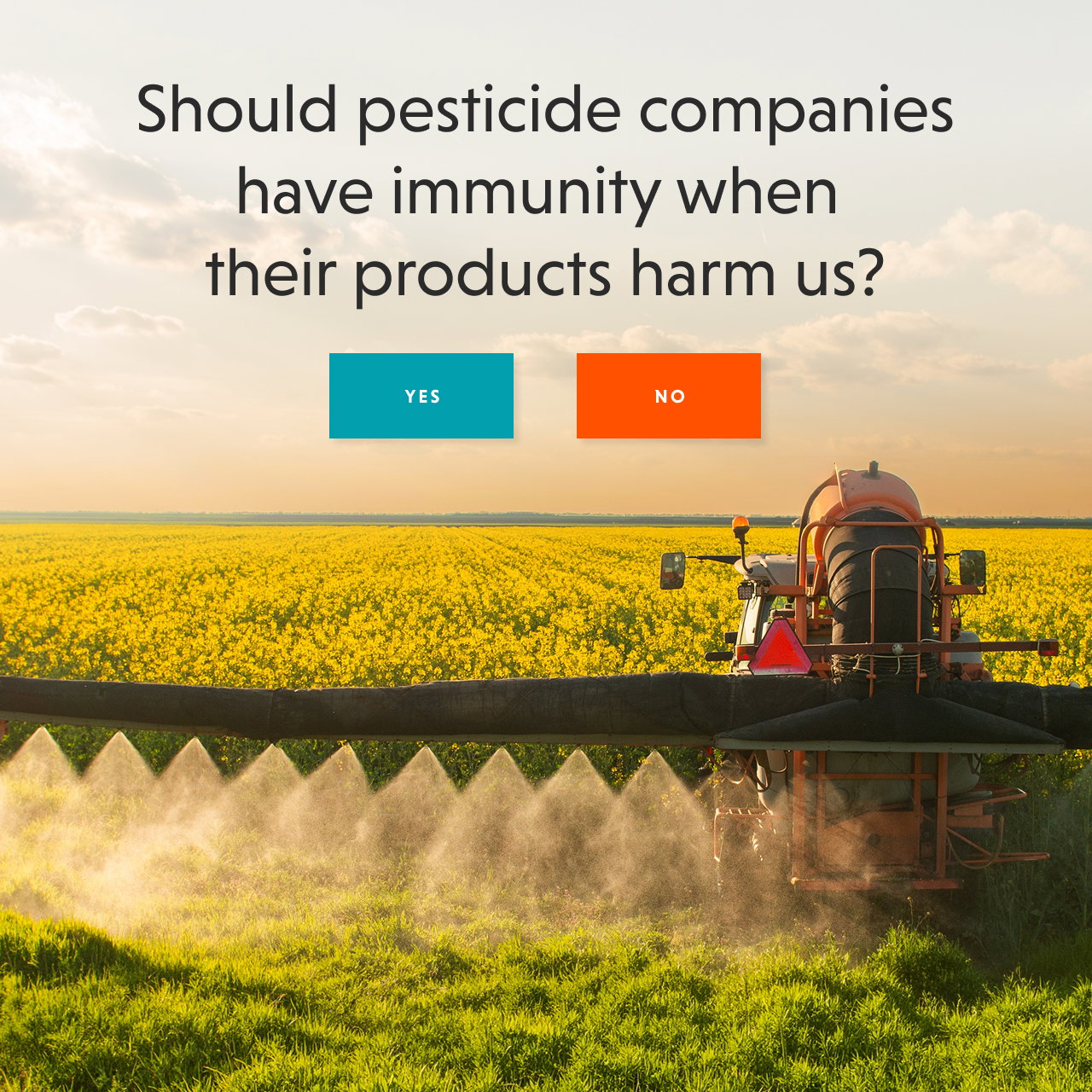 Should pesticide companies have immunity? - YES / NO