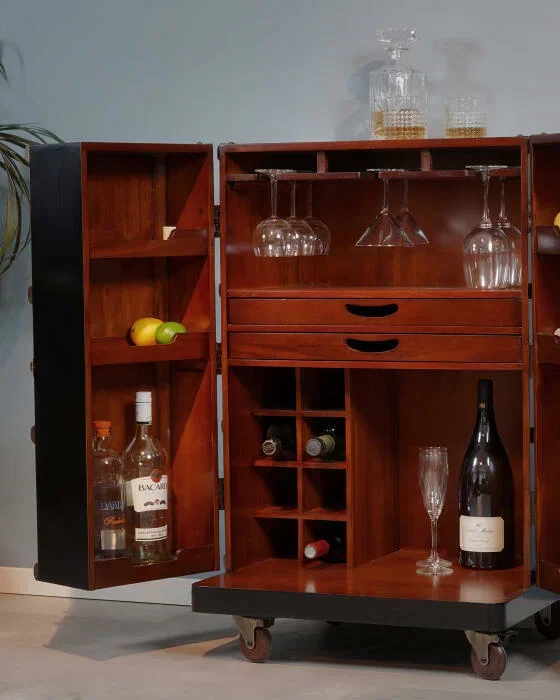 Polo Club Bar Cabinet Black