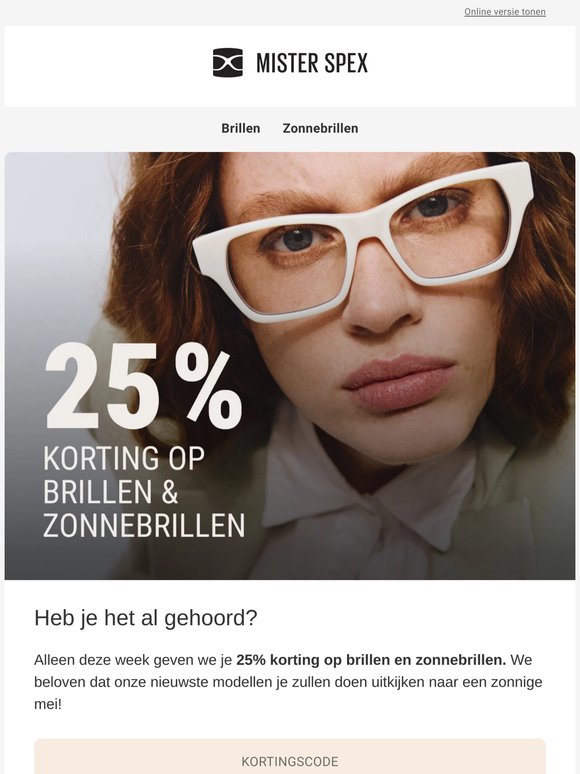 Bespaar alleen deze week 25%