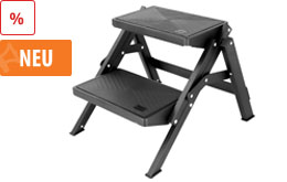Berger AluStep Duo blackline klappbarer Doppeltritt