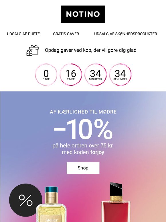 I dag fejrer vi mødrene! Op til -10% på alt