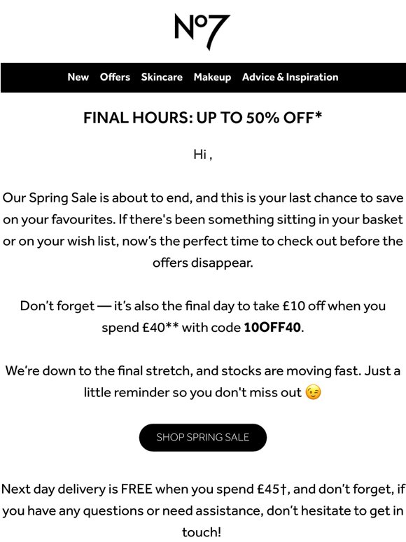 Spring Sale Ends Tonight 🚨
