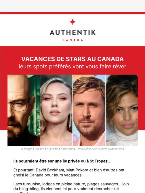 Ces stars qui ont choisi le Canada pour leurs vacances