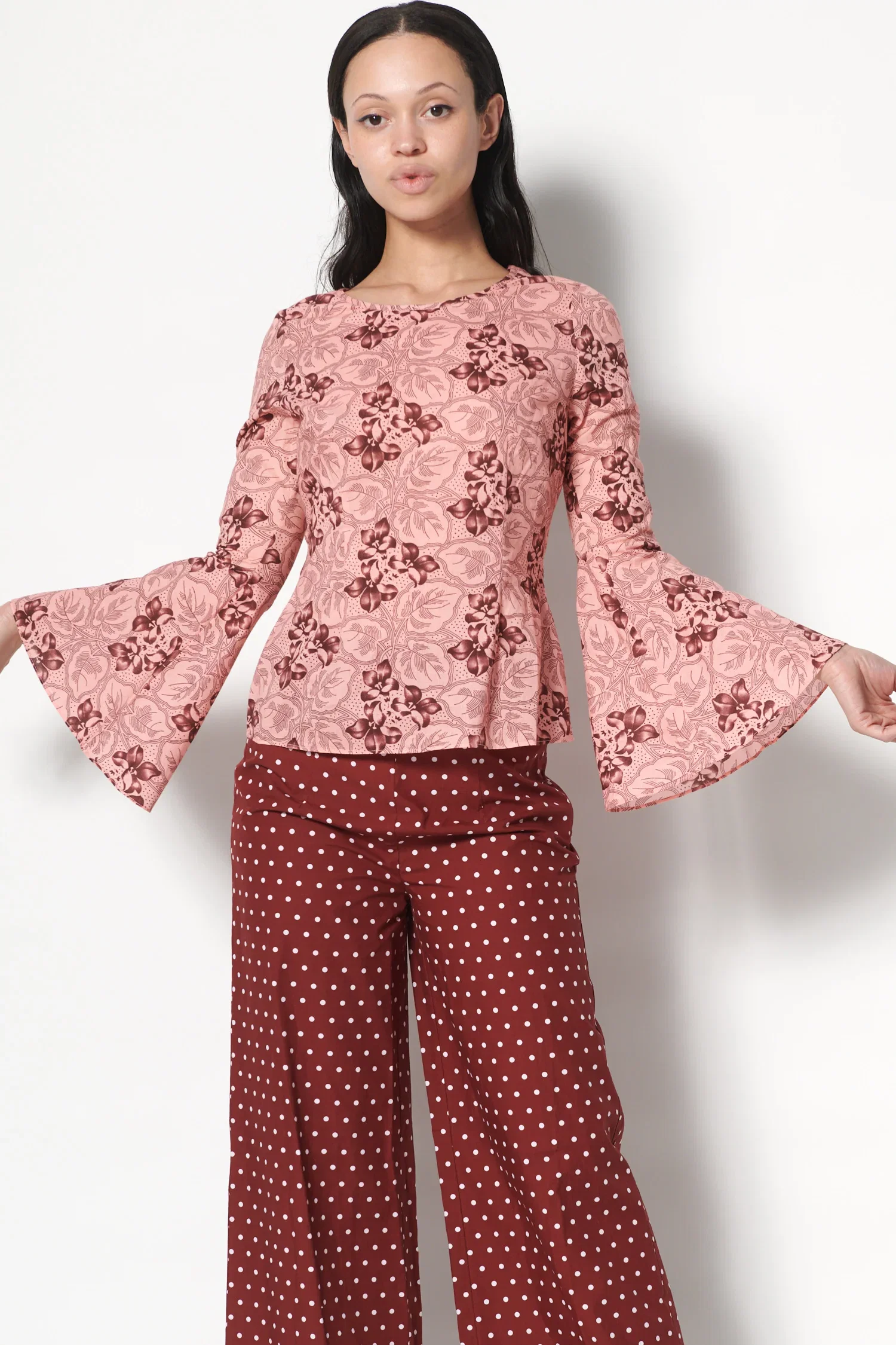 Image of Bell Blouse in Tropics
