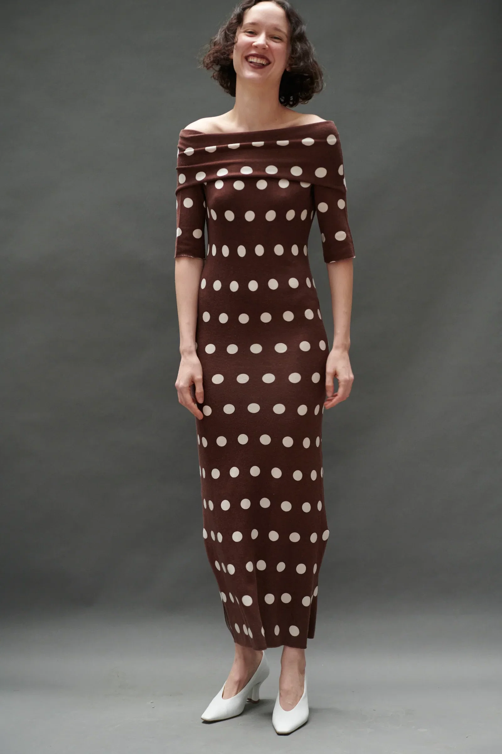 Image of Olivia Sweater Dress in Chocolate